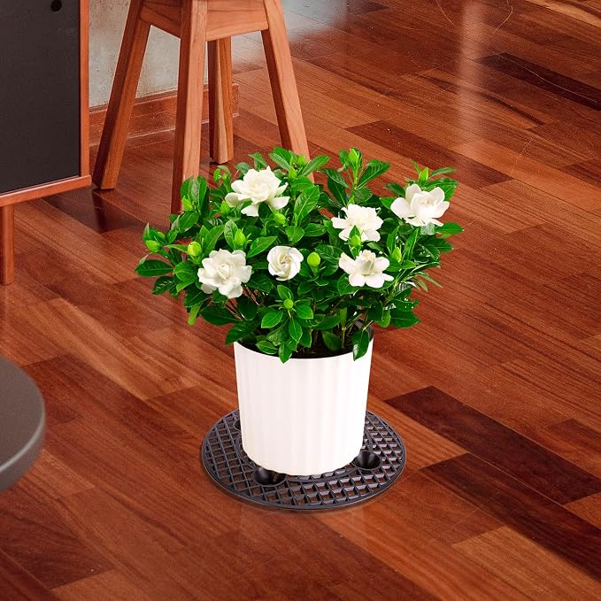 6 PCS Plant Level Pot Elevator, Plant Stands, 12inch Plant Pot Saucer for Prevent Rot and Damage on Patio & Deck (30cm-6pcs, Black)