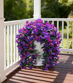 Faux Bougainvillea Artificial Flowers Plants for Outdoors Outside Decoration, 2pcs Fake Flowers Silk Long Trailing Vines UV Resistant Realistic for Front Door Porch Planter Urn Patio Balcony Yard, Mix