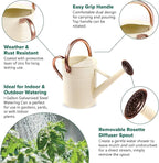Gardman R34898 1 Gallon Watering Can, Vintage Cream