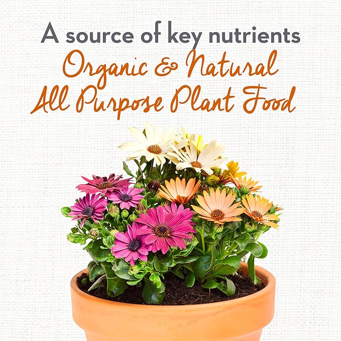 Whitney Farms Organic & Natural All Purpose Plant Food 9-2-6 - Fertilizer for Vegetable Garden, Flower Garden, In-Ground, Raised Bed, & Container Vegetables, Flowers, Fruits, and Herbs, 4 lb.