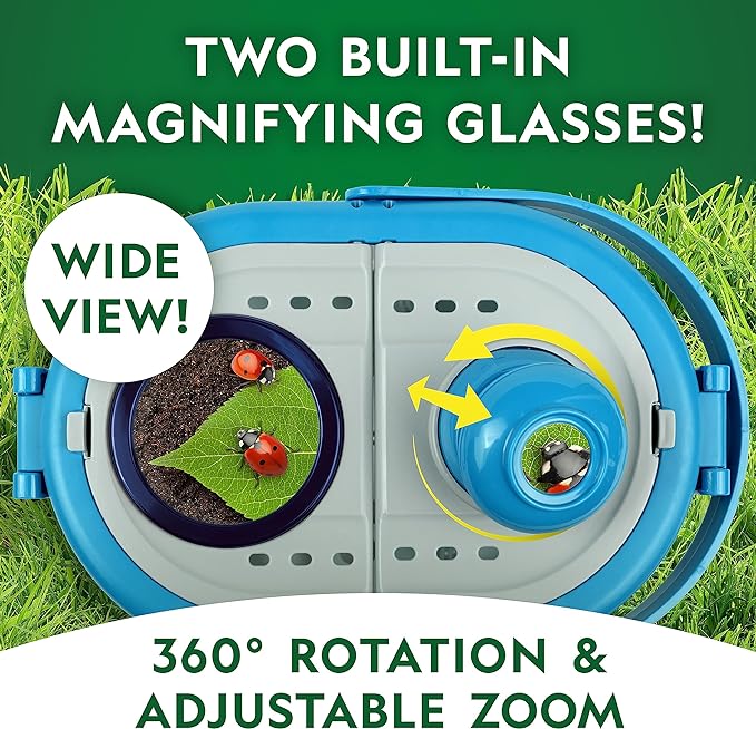 National Geographic Bug Catcher Kit for Kids - Kids Bug Habitat with Magnified Viewer, Bug Catcher, Tweezers & Learning Guide, Insect Habitat, Outdoor Toys, Kids Bug Catching Kit, Bug Box