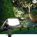 AUDERWIN Solar Spot Lights Outdoor Waterproof 4 Pack IP65, 63 LED 3 Lighting Modes Spotlights for Yard Garden House Garage Pathway