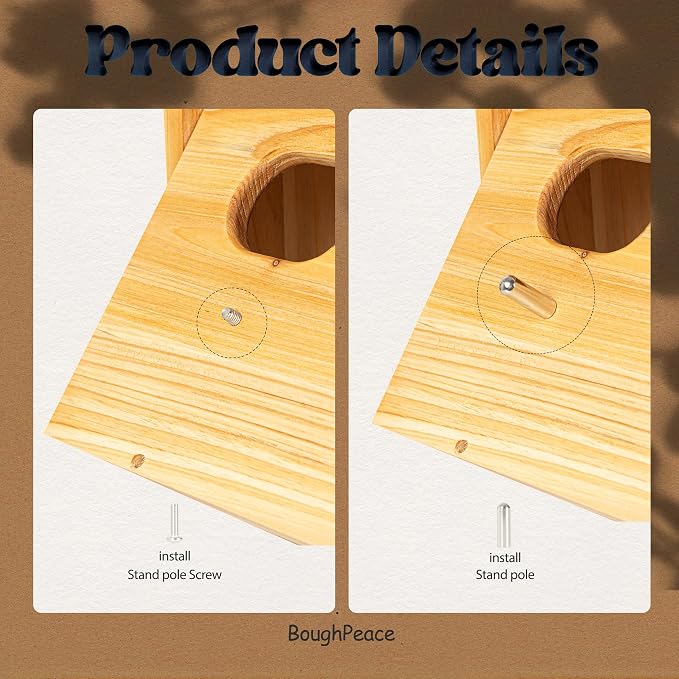 Wooden Bird Houses for Outside Birdhouses Nest Bluebird House for Cardinals Finch Wren Swallow for Garden Viewing 1C