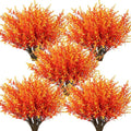 RECUTMS Fake Flowers for Decoration Artificial Flowers Lavender Flowers Outdoors UV Resistant Fake Shrubs Greenery Plants Indoor Plastic Faux Bouquets for Outdoor Home Garden Porch Decoration(Gold)