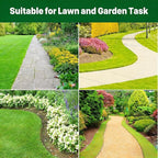 Edger Lawn Tool, Half Moon Edger with T-Grip Handle, Heavy Duty Manganese Steel Saw-Tooth Blade and Wide Footplate, Manual Landscaping Edging for Sidewalk, Yard, Flower Beds