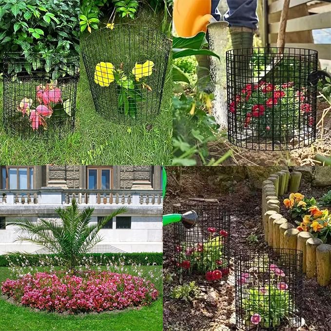 30Pcs Plant Protectors from Animals, 12x12 inch Metal Wire Mesh Plants Cages for Garden, Protection Vegetables Flowers Shrubs, Keep Rabbits, Chickens, Ducks and Other Animals Out