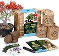 Garden Republic Bonsai Tree Kit - Mini Bonsai Seeds, 4 Types - Seed Starter Plant Growing Kit - Potting Soil Jute Bags Pruning Shears Tool and Plant Markers