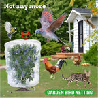 Large Fruit Tree Netting - 2 Pack 10x10FT Easy Install Plant Protection Cover, Reusable Garden Mesh Bag for Blueberry Bushes/Tomato - Blaock Birds/Insect/Squirrels