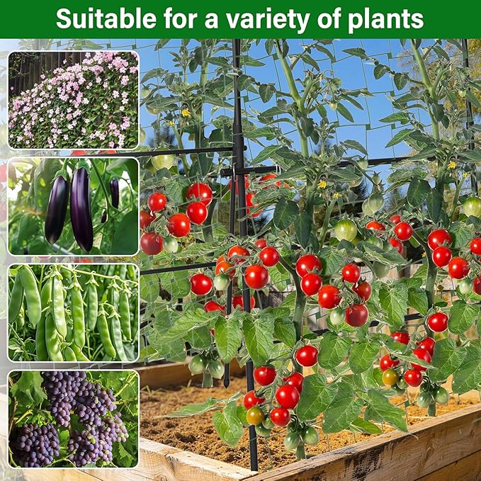 Garden Arch Trellis for Climbing Plants, Adjustable Tunnel Trellis 7.4FT Tall & 5.7 FT Depth, Metal Plant Support Garden Trellis Arch for Outdoor Climbing Vine,Vegetable, Fruit, Flower