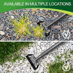 Walensee Stirrup Hoe Garden Tool, Hollow Trapezoid Weeding Tool with 14 Inch Scuffle Loop, Sharp Metal Hand Cultivator Rake for Lawn, Garden or Greenhouse, Durable Grass Scraper, Mini Gift, Grey