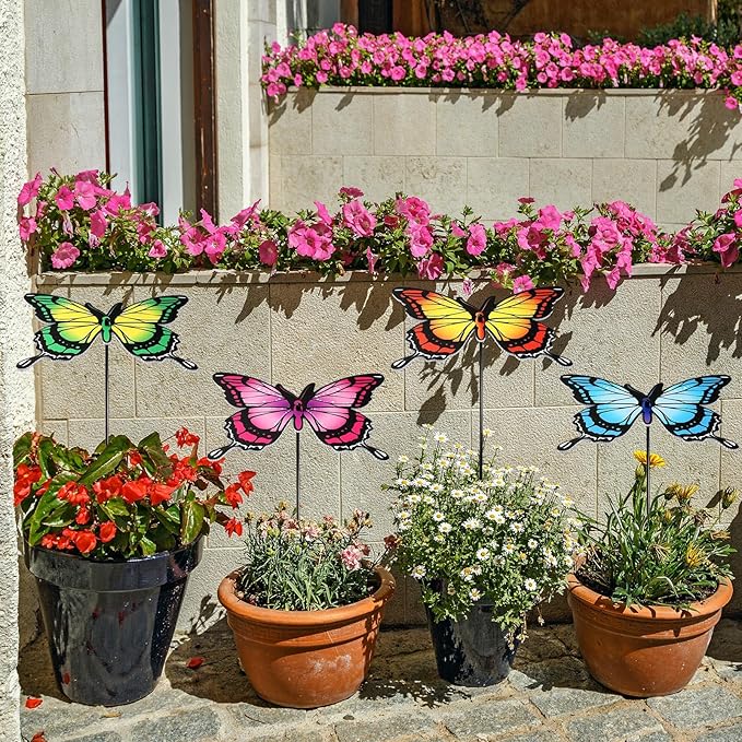 4 Pack Corrugated Plastic Plant Umbrellas for Outdoor Plants 12 Inch Garden Plant Shade Cover Hot Sun Animal Plants Umbrella for Patio, Potted Plant and Garden Beds Decor