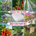 Fruit Tree Netting with Drawstring & Zipper - 3 Pack 6x7.2 FT - Reusable Plant Protection Bag, Heavy Duty PE Mesh Cover for Blueberry Bushes - Blocks Birds/Deer/Squirrels