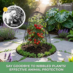 FRUITEAM 12Pcs Wire Plant Covers, 13×15.74in Large Plant Protectors from Animals, Chicken Wire Cloche Plant Cages for Outdoor Plants, Vegetables