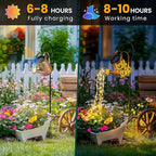 Solar Lights Outdoor Decor, Perfect Gardening Gift for Mom Women Grandma, Thoughtful Birthday Present, Hanging Lanterns Watering Can Lights for Garden, Yard, Porch, Patio Backyard Decoration