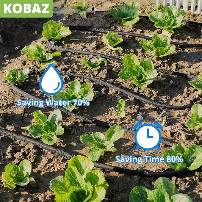 Flat Soaker Hose 75 ft Save 70% Water, Leakproof Design Double Layer Sprinkler Hose Drip Hose for Garden Bed