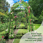 AGTEK 87in Garden Arch Trellis for Climbing Plants, Garden Arches Support Structure, Tall Metal Garden Tunnel Trellises Archway for Climbing Vine, Vegetable, Fruit, Flower, Squash Arbors