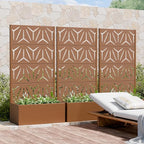 Casaphoria Metal Raised Garden Bed with Trellis, 59"x30"x12" Planter Box for Climbing Plants, Vegetables & Vines, Features Drainage Holes and Privacy Screen, Brown-Star