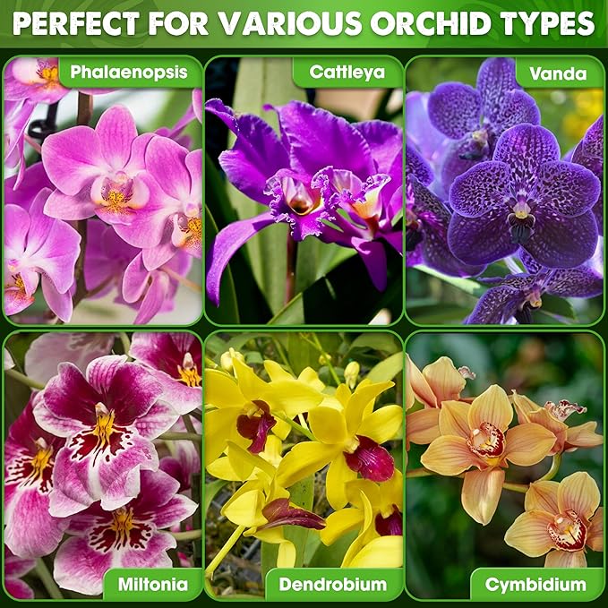 [Upgraded] DUSPRO Orchid Potting Mix for Repotting with Forest Moss, Pine Bark, Perlite & Pumice, Orchid Bark Potting Mix, Orchid Repotting Soil, Drainage Indoor Potting, Orchid Pot Not Included, 20QT
