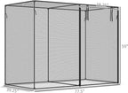 Outsunny 6' x 3' x 5' Crop Cage, Plant Protection Tent with Zippered Doors for Vegetable Garden, Backyard, Black