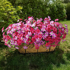 Artificial Flowers for Outdoors Fake Plants Outside Decoration, 20 Bundles Silk Petunia with Eucalyptus UV Resistant Realistic Faux Flowers for Outdoor Planters Garden Balcony Yard Porch Patio, Mix