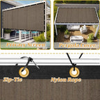 Shade&Beyond Customized Size 16' X 19' Shade Cloth with Grommets, 90% UV Protection UV Protection Mesh Tarp Sun Screens for Patio GN01, Mocha