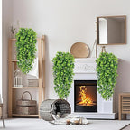 Waipfaru 8Pcs Fake Hanging Plants 3ft Fake Plants UV Resistant Fake Vines Artificial Decor for Indoor Outdoor Party Wall Porch Wedding Decoration,Light Green