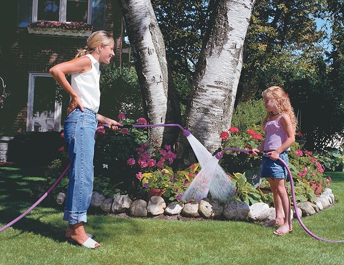 Dramm Sunrise Soft Rain Watering Spray Wand – 16” Long, Red – Gentle Full-Flow Spray with Shut-Off Valve & 8” Foam Grip – Lightweight & Durable for Gardens, Hanging Baskets & Planters