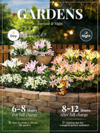 GIGALUMI Solar Garden Lights, 2 Pack LED Lily Garden Decor Carefree Solar Flowers Outdoor Waterproof, Yard Decorations Outdoor, Allergy-Free Light up Flowers for Yard Patio (1White,1Pink)
