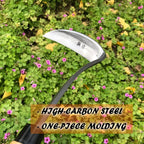 SHANFEEK Grass Sickle Japanese Weeding Hoe Garden Hand Tool Weeding Tools for Garden High-Strength Steel with Solid Wood Handle (Grey)