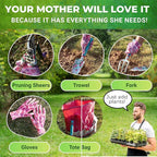 Nature Anywhere Gardening Tools for Women – Garden Tool Set, 5 Piece Gardening Kit with Garden Bag, Gloves, Shears & Trowel, Gardening Gifts for Women, Garden Tool Kit with Garden Tote Organizer