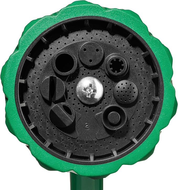 Rain Bird TRNZL8PWAND16 16" Watering Wand Garden Hose Nozzle, Front Trigger, Carbon Fiber Texture, 8-Pattern