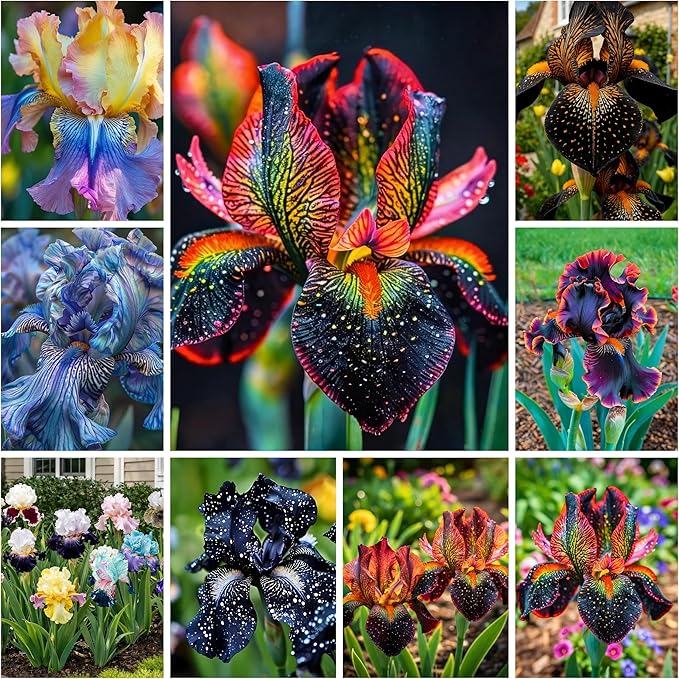Iris Seeds Flower Seed for Planting, 70+ Rare Mixed Iris Seeds, Perennial Flower Plants, Non-GMO Heirloom Plant Seed for Home Garden Outdoor