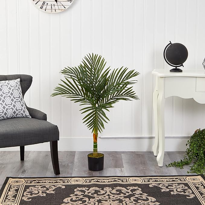 Nearly Natural 3ft. Golden Cane Artificial Palm Tree