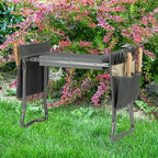 Pure Garden Garden Kneeler and Seat - Kneeling Pad Garden Stool with Tool Pouches - Gardening Gifts for Mom, Dad, Seniors, or Grandparents (Gray)