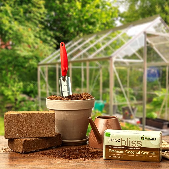 Coco Bliss Coco Coir Bricks (20-Pack, 650gm Bricks) - Organic Coco Coir for Plants - OMRI-Listed Coconut Coir for Plants - Coconut Coir Bricks - Coco Peat for Plants, Garden Soil, & Organic Mulch