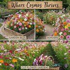 3045+ Crazy Blend Cosmos Seeds, Pack for 2026 Non-GMO Flower Seeds – 10+ Varieties of Cosmos – Bulk Cosmos Flowering Seed Mix