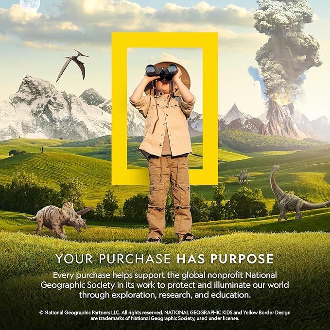 National Geographic Light Up Terrarium Kit for Kids - Build a Dinosaur Habitat with Real Plants & Gemstones, Science Kit, Dinosaur Toys for Kids (Amazon Exclusive)