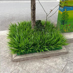 alyptus Artificial Grass Outdoor 12 Bundles Fake Plants Outside Green Onion Faux Greenery Shrubs for Front Porch Planters Pot Décor for Outdoors (Grass)
