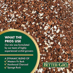 Better-Gro Special Orchid Mix - Premium Grade Orchid Bark Potting Mix, Repotting, Enhanced Drainage, Air Flow & Root Ventilation, Ideal for Phalaenopsis, Cattleyas, Dendrobiums 4 Quarts (Pack of 2)