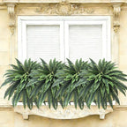 Senjie Artificial Boston Fern 2 Set 48Inch Large Fake Ferns for Outdoors Faux Plant with 55 Fronds for Home Living Room Office Decor