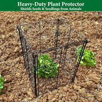 8 Pack Plant Protectors from Animals, 32Pcs DIY Plant Cages 12.6"x12.6"x16", Chicken Wire Garden Animal Barrier, Keep Rabbits & Chipmunks Out for Vegetables, Shrubs & New Plants
