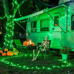 JMEXSUSS 200 LED Christmas Lights Outdoor, 66ft Connectable Green String Lights Plug in, 8 Modes Waterproof Green Lights for St Patrick's Day Outside Indoor Yard Tree Fence Rail Halloween Xmas Decor