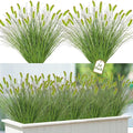 24PCS Artificial Dog Tail Grass Plant UV Resistant Outdoors Faux Plants Ornamental Wheat Grass Cattails Artificial Flowers Home Decor for Outdoor Garden