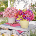 AmyHomie Artificial Flowers for Outdoors UV Resistant - 20 Bundles Fake Plants Outdoor, Faux Silk Flowers No Fade for Planters Garden Porch Window Box Patio Decoration (Mix Color)