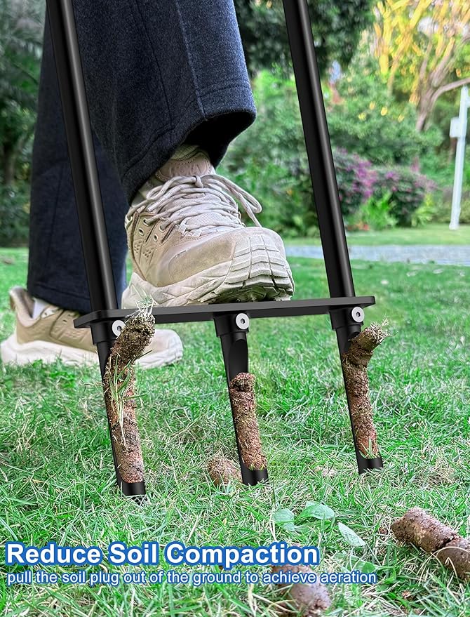 Lawn Aerator Tool, Core Aerator Lawn Tool with Alloy Steel Material, Sturdy Grass Aerator for Lawn Health Soil Yard Aerator