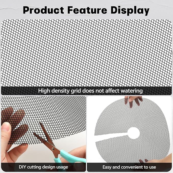 8Pcs Plant Pot Grid, Plant Pot Cover for Potted Plants, Pet Proof Plant Cover for Indoor & Outdoor Garden Plants, Cuttable Plant Protector from Animals, Cats, Dogs and Squirrels (15.7in)