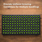 Gardzen 10 Pack 128 Cell Seed Starter Trays, 1.5" Deep Plug Tray for Seedlings, Durable Seedling Trays with Drainage Holes, Fit Standard 1020 Drip Tray