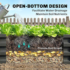 Outsunny Galvanized Raised Garden Bed, 4' x 2' x 1' Metal Planter Box, for Growing Vegetables, Flowers, Herbs, Succulents, Gray