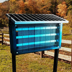 Powerful Super Large Solar Bug Zapper Outdoor for 8000 sq.ft, Rechargeable Solar Mosquito Zapper with High Powered, Outdoor Bug Zapper for Patio Garden Backyard RV Camping with 30W Solar Panel