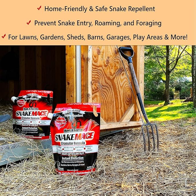 Nature’s Mace Snake Mace, Snake Repellent Granules for Yard, Outdoor Use, Keep Away Reptiles, Home, Garden, Granular Deterrent, Plant Friendly, Pet Safe, Fast Acting, 48 Ounce (Pack of 1)